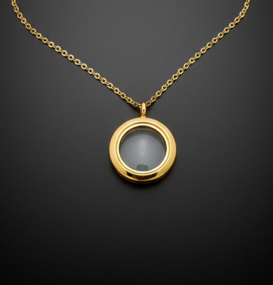 Colgante Cristal Transparente oro